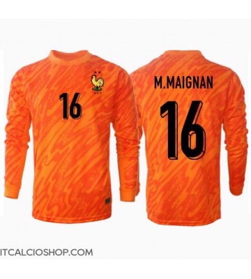 Francia Mike Maignan #16 Portiere Seconda Maglia Europei 2024 Manica Lunga